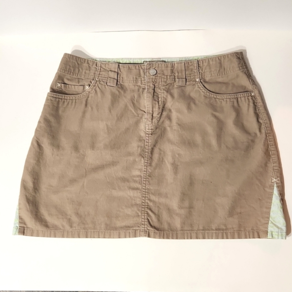 Horny Toad Corduroy Tan Cotton Casual Sport Skirt Size 6